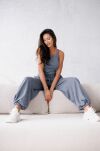 BY O LA LA! DRESOWE SPODNIE NEW FASHION SZARE - 2