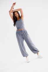 BY O LA LA! DRESOWE SPODNIE NEW FASHION SZARE