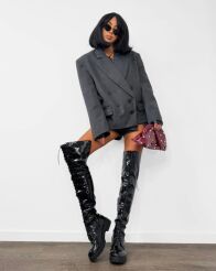 LA MILLA MARYNARKA Z SZEŚCIOMA GUZIKAMI JODEŁKA GRAFIT