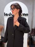 LADY DRAMA MARYNARKA BOW CZARNA - 4