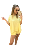 BY O LA LA! PUDEŁKOWY T-SHIRT Z PĘKNIĘCIEM ŻÓŁTY - 6