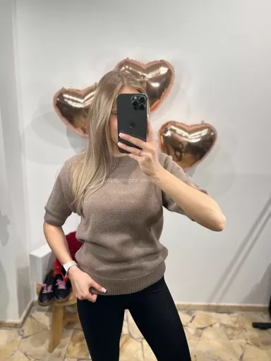 EMO SWETER Z KASZMIREM ZIEMISTY