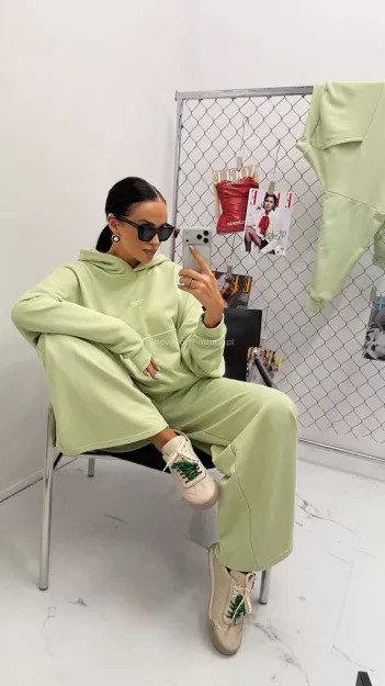 LA MILLA SPODNIE DRESOWE WIDE LEG STYLE PISTACJA