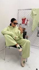 LA MILLA SPODNIE DRESOWE WIDE LEG STYLE PISTACJA