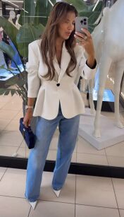 EMO SPODNIE JEANSY KLASYCZNE NIEBIESKIE