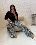 LA MILLA SPODNIE ZEBRA LNIANE BIEL/CZERŃ - 4