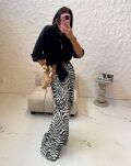 LA MILLA SPODNIE ZEBRA LNIANE BIEL/CZERŃ - 5