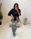 LA MILLA SPODNIE ZEBRA LNIANE BIEL/CZERŃ - 6