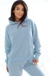 NATURAL SIDE BLUZA Z KAPTUREM BOXY JASNONIEBIESKA - 2