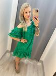 BY O LA LA! LUŹNA SUKIENKA HAFT ANGIELSKI ZIELONA - 5