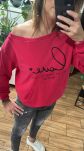 BY O LA LA! DRESOWA BLUZA LOVE MAGENTA - 7