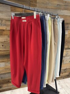 BY O LA LA! SPODNIE LOGO NA GUMIE CZARNE