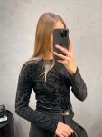 BY SWAN PARIS BLUZKA TRANSPARENTNA CZARNA - 5