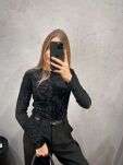 BY SWAN PARIS BLUZKA TRANSPARENTNA CZARNA - 7