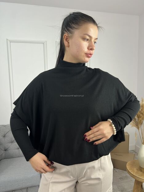 BY O LA LA ! BODY Z PÓŁGOLFEM CZARNE