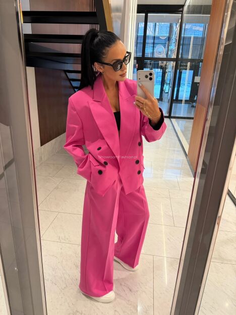 LA MILLA MARYNARKA Z SZEŚCIOMA GUZIKAMI HOT PINK