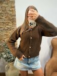 ROYAL CLUB SWETER KARDIGAN ALPAKA ESPRESSO (CZEKOLADA) - 2