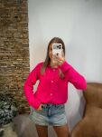 ROYAL CLUB SWETER KARDIGAN ALPAKA FUKSJA/CANDY PINK - 4