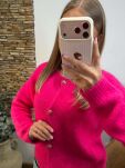 ROYAL CLUB SWETER KARDIGAN ALPAKA FUKSJA/CANDY PINK - 2