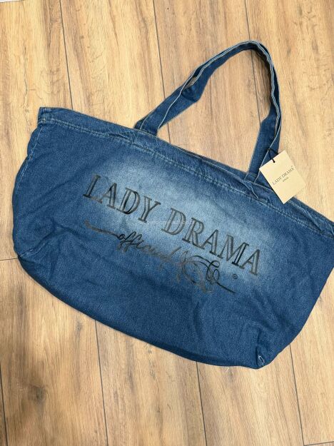 LADY DRAMA TOREBKA SHOPPER JEANS NIEBIESKA