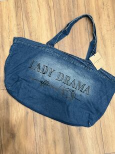 LADY DRAMA TOREBKA SHOPPER JEANS NIEBIESKA