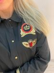 BY O LA LA! KOSZULA Z EMBLEMATEM CZARNA - 7
