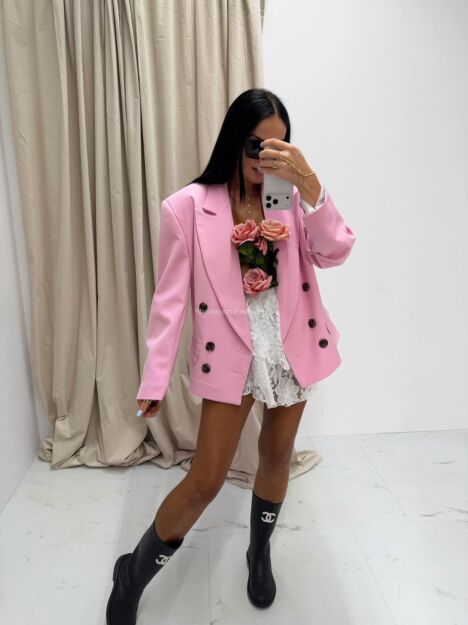 LA MILLA MARYNARKA Z SZEŚCIOMA GUZIKAMI CUKIERKOWY RÓŻ