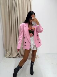 LA MILLA MARYNARKA Z SZEŚCIOMA GUZIKAMI CUKIERKOWY RÓŻ