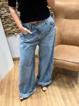 LADY DRAMA SPODNIE JEANSY WIDE LEG NIEBIESKIE - 3