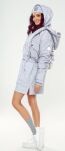 BY O LA LA! BLUZA ZE ŚCIĄGACZAMI SZARA - 2