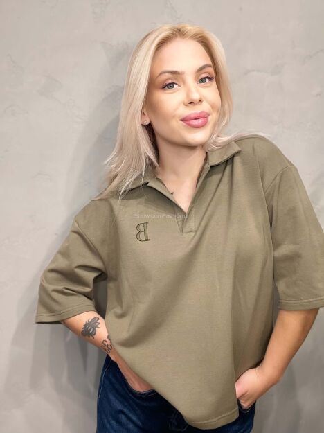 BY O LA LA! BLUZKA T-SHIRT POLO 