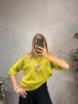 SWETER DAMSKI OVERSIZE Z KRÓTKIMI RĘKAWAMI KAKTUS - 3