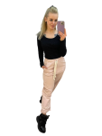 BY O LA LA ! DRESOWE SPODNIE BAGGY Z ZASZEWKAMI RÓŻ - 6