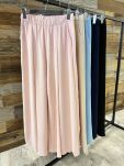 BY O LA LA! BATYSTOWE SPODNIE WIDE LEG BEŻ - 3
