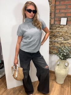 SWETER Z GOLFEM ELEVEN STUDIO SZARY