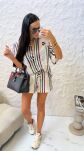 LA MILLA KOMPLET LNIANY SPODENKI + KOSZULA STRIPES ŚMIETANA/MULTICOLOR - 3