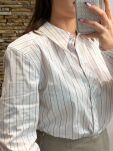 EMO ELEGANCKA KOSZULA MINI BOSS W PASY ŚMIETANA/BEŻ/CZEKOLADA - 2