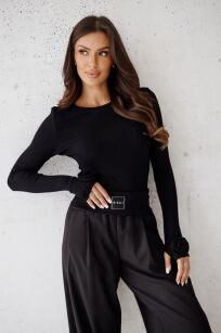 BY O LA LA! BLUZKA BASIC NEW ROSE CZARNA