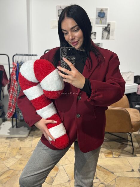 SEMPRE MARYNARKA ZE ŚCIĄGACZEM NA RĘKAWACH AMARANT