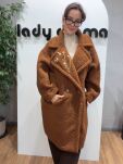 LADY DRAMA OVERSIZOWY PŁASZCZ KOŻUSZEK RUDY BRĄZ (WIEWIÓRKA) - 2