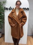 LADY DRAMA OVERSIZOWY PŁASZCZ KOŻUSZEK RUDY BRĄZ (WIEWIÓRKA) - 7