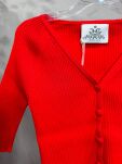 ROYAL CLUB SWETER KARDIGAN Z KRÓTKIM RĘKAWEM ROSSA (CZERWONY) - 2