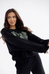BY O LA LA! DRESOWA BLUZA OVERSIZE LOL CZERŃ/ZIELEŃ (MATCHA) - 2