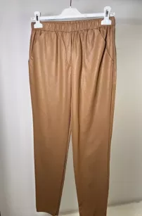 SEMPRE SPODNIE Z ECO SKÓRY CAMEL