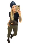 BY O LA LA ! SPODNIE DRESOWE SERDUSZKA KHAKI/CZARNE - 7