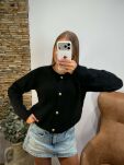 ROYAL CLUB SWETER KARDIGAN ALPAKA CZARNY - 4
