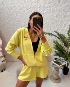LA MILLA KOMPLET DRESOWY SPODENKI + BLUZA ŻÓŁTY