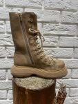 BY O LA LA...! BUTY BOTKI SZNUROWANE SKÓRA ZAMSZ BEŻOWE - 6