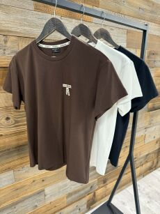 BY O LA LA! BLUZKA T-SHIRT KOKARDKA CZEKOLADA (CHOCOMUS)