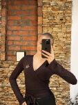 ROYAL CLUB SWETER KARDIGAN KOPERTOWY ESPRESSO - 2